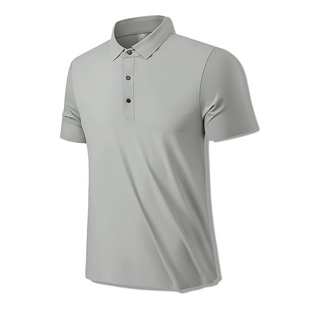 Birdeem Chemises pour Hommes Chemise d'Été à Col Rabattu Bouton Solide Décontractée Quotidienne Extérieure/t-shirt