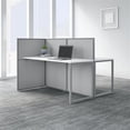 thumbnail image 2 of Pemberly Row 60W 2 Person Engineered Wood Cubicle Desk with 45H Panels in White, 2 of 7