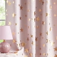 thumbnail image 4 of Exultantex Star Blackout Pink Curtains for Living Room,Metallic Romantic Starry Sky Space Theme Windows Curtains 84 inch Length 2 Panels Set, 4 of 6