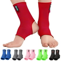 WYOX Ankle Brace S/M – Compression Sleeve & Stabilizer Wrap for Sprains, Sports & Recovery (Red)