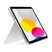 Apple Magic Keyboard Folio: iPad Keyboard and case for iPad (A16 and 10th Generation), Detachable Two-Piece Design That attaches magnetically, Built-in trackpad, US English – White