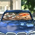 thumbnail image 4 of Cool Husky Dog with Sunglasses and Forest Car Windshield Sun Shade Foldable Car Front Window Visor Heat and UV Protection 53x23.5, 4 of 8