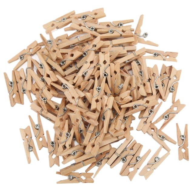 Mini Pinzas Para La Ropa, Amplia Aplicación Mini Pinzas Para La Ropa De Madera De Primera , Resistentes Y Duraderas, Respetuosas Con El Medio Ambiente, Sin Terminar, Para