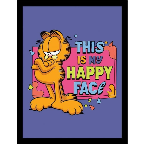 Garfield Ceci Est Mon Endroit Heureux Affiche Encadrée