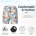 thumbnail image 5 of Haiem Summer Stamp Mens Swim Trunks with Compression Liner 2 in 1 Swimming Shorts Stretch Swimwear Quick Dry,Board Shorts-3X-Large, 5 of 9
