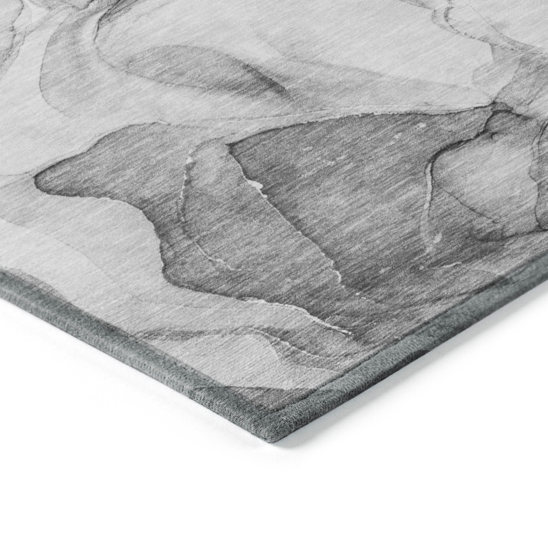 Addison Rugs Chantille Indoor/Outdoor Transitional Watercolors Gray Washable Rectangle Rug, 1'8" x 2'6"