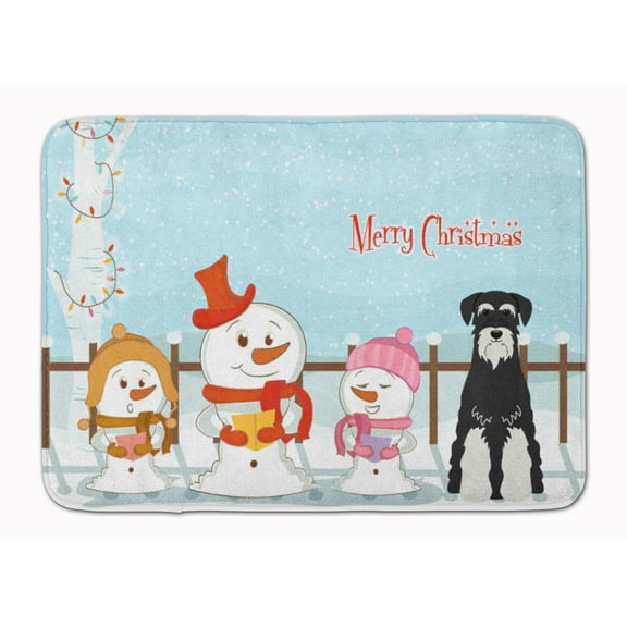 Christmas Standard Schnauzer Machine Washable Memory Foam Mat