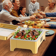 thumbnail image 3 of Electric Chafing Dish, 9 QT Full Size Touch Screen Chafing Dishes for Buffet Roll Top Set Food Servers and Warmer with Glass Lid for Catering,Gold, 3 of 7