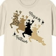 thumbnail image 2 of Christmas Shapes Flying Festive Crew Neck Short Sleeve Women's Natural T-shirt-Large, 2 of 3