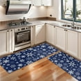 thumbnail image 3 of Kitchen Rugs Sets Of 2,Dark Blue Christmas Snowflake Pattern Anti Fatigue Kitchen Mat Rugs Non Slip Washable,Decorative Kitchen Floor Mats for Kitchen,Sink,Laundry,17"X47", 3 of 5