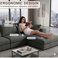 thumbnail image 3 of Avobird  Cloud Couch Modular Sectional Sofa, 107" L Shaped Convertible Couch Chenille Thick Cushion with Ottoman and Pillows for Living Room, Gray, 3 of 9