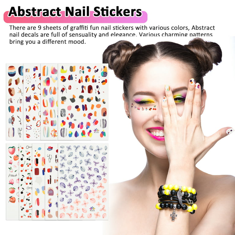 Luminous Christmas Nail Stickers, TSV Luminous Glitter Nail Sequins, Multi-colors Nail Art Stickers, 3D Nail Stickers, Half Round Gradient Imitation