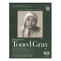 Strathmore 400 Series Toned Sketch Paper Pads (Wirebound) Gray 11 In. X 14 In. 24 Sheets [Pack Of 2]