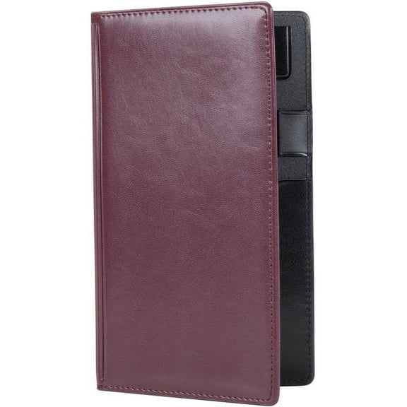 5" x 9" Burgundy Vinyl Guest Check Presenter / Server Book