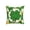Green, variant on St Patricks Day Four-Leaf Clover Throw Pillow - Dark Green Themed Decorative Cushion for Home & Sofa, Festive Accent, Perfect St Patricks & Year of The Horse Necessity, 17.72in, Green