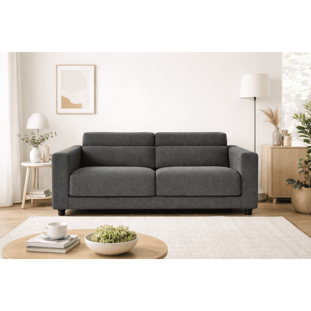 Love Seat Vendetta tapizado para 2 personas, color gris — Remates MX
