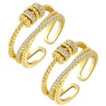 thumbnail image 1 of LOVEVER Anti Anxiety Rings For Women Men Unisex Adjustable Stacking Spinning Worry Ring, 1 of 5