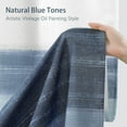 thumbnail image 6 of Blue Shower Curtains for Bathroom Navy Blue and White Rustic Cotton Farmhouse Ocean Shower Curtain, 72 x 72 Inches, 6 of 6