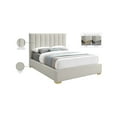 thumbnail image 2 of Meridian Furniture Pierce Beige Linen Textured Fabric Full Bed, 2 of 17