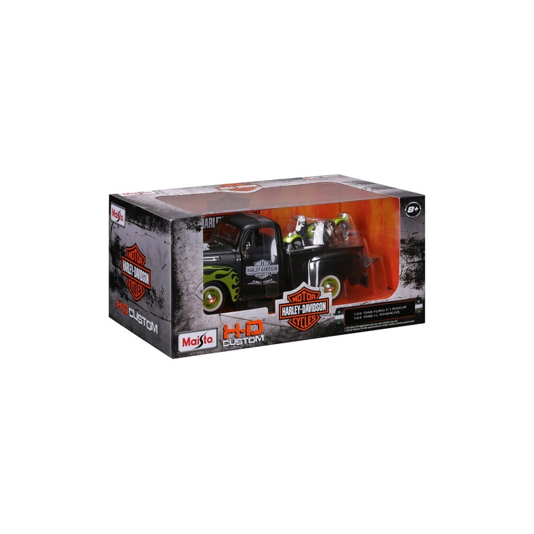 ミニカー Harley-Davidson Ford Wrecker 1/24 1:24 H-D '48 FL Panhead + '48 Ford F-1 Pickup - Walmart.com