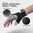 thumbnail image 2 of Guantes de ciclismo con almohadilla de GEL a prueba de golpes para hombres y mujeres, medio dedo, resistencia deportiva, gimnasio, Fitness, bicicleta de montaña, Verano Fivean Guantes deportivos, 2 of 2
