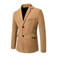 thumbnail image 4 of Hueook Blazers for Men Big Tall Clearance Men's Two Piece Suit Long Sleeve Business Wedding Party Jacket Vest Pants Coats for Men, 4 of 7