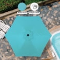 thumbnail image 3 of Simple Deluxe Parasol de Patio Extérieur 7,5 Pieds avec Inclinaison/balayage à Bouton-Poussoir, Protection UV Imperméable pour Jardin Terrasse Arrière-Cour Piscine, Turquoise, 3 of 7