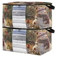 thumbnail image 2 of BZSMCE Under Bed Storage Bags With Reinforced Handles Snowman with Birds Underbed Storage, 2 of 7