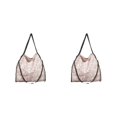 thumbnail image 3 of kurtrusly 1/2/3 Wide Application Convenient And Practical Chain Handbag For Women - Foldable Shoulder Bag Fashion PU Chain Shoulder Bag off-white 2PCS, 3 of 6