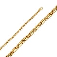 thumbnail image 2 of Wellingsale 14k Yellow Gold Polished Solid 4.5mm Handmade Bullet Chain Link Bracelet - 8.5", 2 of 6