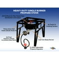 thumbnail image 4 of Flame King Heavy Duty 200K BTU Turkey Fryer Single Propane Burner Bayou Cooker Outdoor Stove, 4 of 9