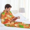 thumbnail image 6 of Naloa Peanuts1 Men’s Pajamas Set - Long Sleeve Button Down Sleep Shirt and Pajama Bottoms Sleepwear Set-X-Large, 6 of 7