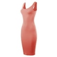 thumbnail image 2 of A2Y Women's Ribbed Knit Sleeveless Scoop Neck Midi Bodycon Dress Mauve 3XL, 2 of 4