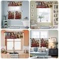 thumbnail image 3 of Kitchen Window Curtains Valance and Tier Set, Retro Farm Cow Barn Truck Rod Pocket Tier Curtains and Valance 3 Piece Set, Pastoral Flower Straw Window Treatment for Bedroom Living Room, 3 of 9