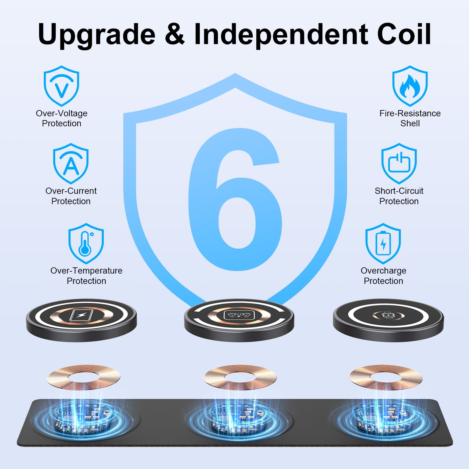 15W Samsung Wireless Charger Pad,3 in 1 Travel Foldable Watch 6 Classic Wireless Charging Station Phone Charger Stand Charging Mat Android Fast Charging dock for Samsung Galaxy S24 S23 Buds 2 Pro Live