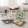 thumbnail image 3 of Boho Quilted Cotton Chair Cushion 16"x16"×2'' with Non-Slip Ties & Gripper Back - Machine Washable PP Filled Seat Pad for Dining, Kitchen, Office Chairs - Stylish Patchwork Design (Pattern A), 3 of 6