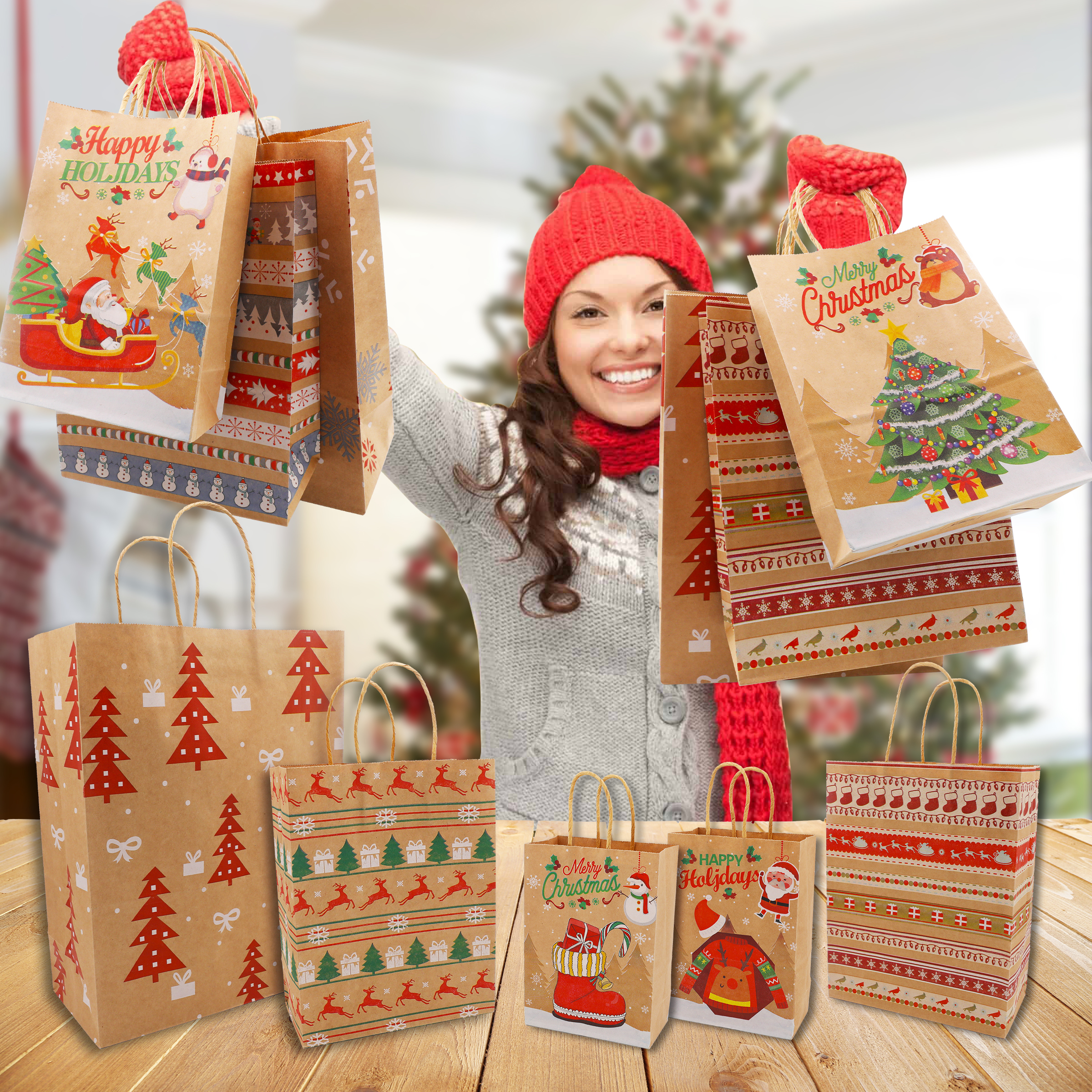 Magotan Christmas Gift Bags - 18 Pack Assorted Sizes photo 7
