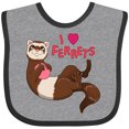 thumbnail image 3 of Inktastic I Love Ferrets Boys or Girls Baby Bib, 3 of 4