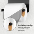 thumbnail image 6 of NIFFGAFF Paper Toilet Holders Wall Mount: Bathroom Tissue Roll Holder with Shelf, Toilet Accessory for Storage, L-shape, Black, 6 of 6