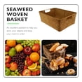 thumbnail image 3 of Miangastore 1Pc Woven Seaweed Basket Durable Rectangular Storage Box for Home Organization, 3 of 8