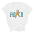 thumbnail image 4 of WEAIXIMIUNG T-Shirt Décontracté de Mode pour Femmes, Manches Courtes, Col Rond, avec Impression de Lettres, 4 of 4