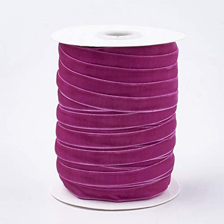 5 Yards 3/8 10mm Purple Velvet Ribbon Headband Clips Bow Wedding Decoration
