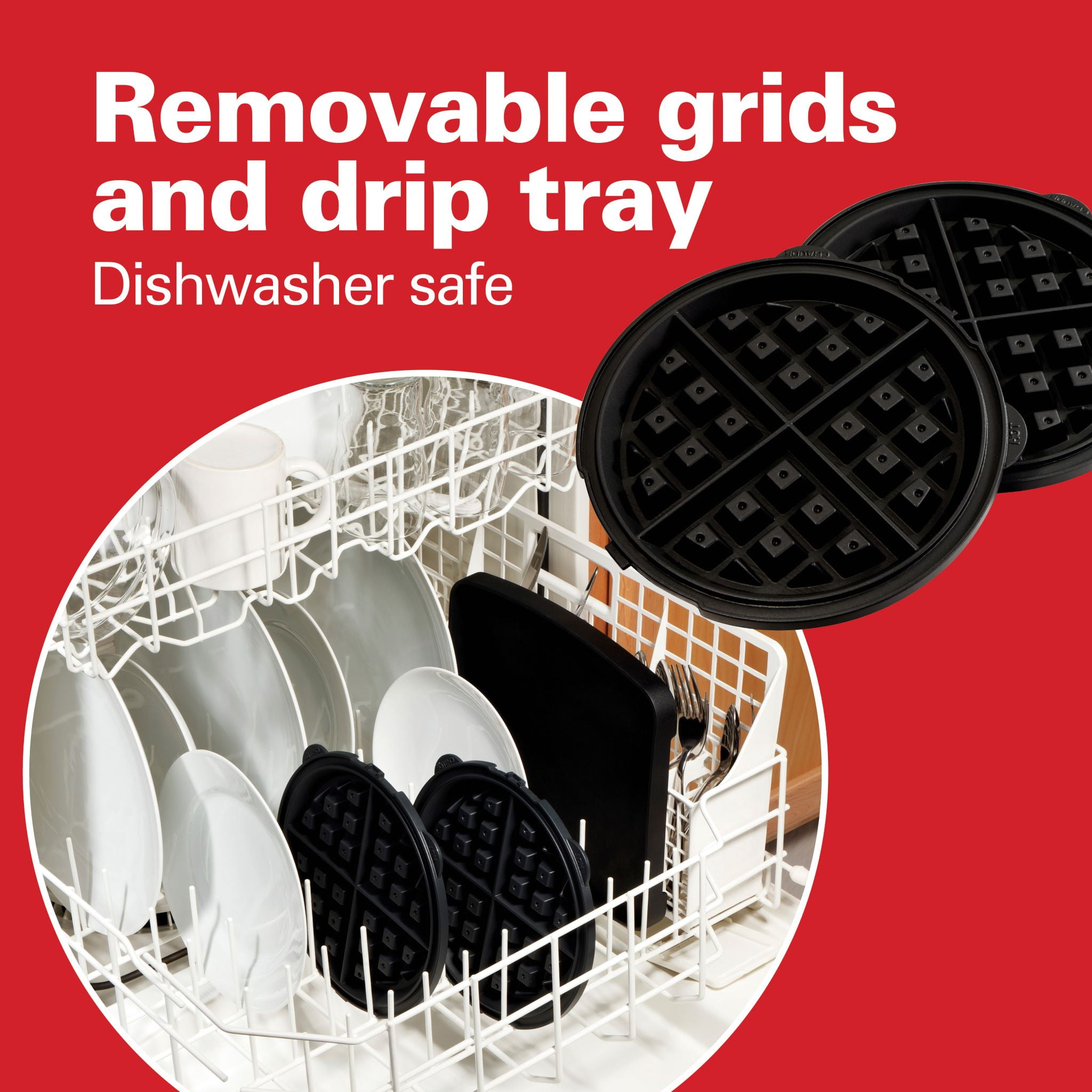 waffle maker removable plates dishwasher safe