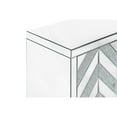 thumbnail image 5 of Silver Grey Storage Cabinet With Mirror Trim - M Shape For Living Room, Dining, Entryway, Kitchen And Glass Construction Dining Product, 5 of 6