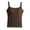 Coffee, variant on Workout Tank Tops for Women with Built In Bra Women's Solid Color with Chest Bra One Tank Top Sleeveless Gym Tops Seamless Racerback Athletic Yoga Shirts White Xxl