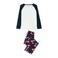 thumbnail image 6 of Michellecmm Family Matching Christmas Pajamas Sets Long Sleeve Patchwork Tops + Elk Print Pants or Long Sleeve Jumpsuit, 6 of 10
