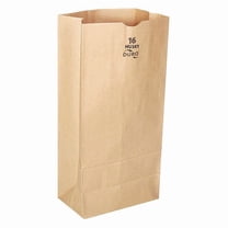 Duro Bag Husky Dubl Lif 70216 Grocery SOS Bag, #16, 7-3/4 in L, 4-13/16 in W, 16 in H, Recycled Paper, Kraft