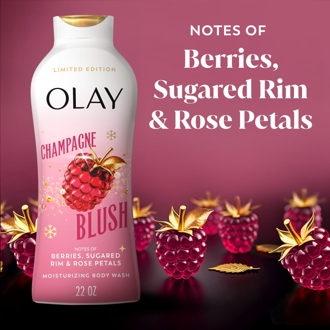 Olay Limited Edition Moisturizing Body Wash, Champagne Blush, 22 fl oz, Hydrating Body Wash