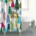 thumbnail image 4 of Shower Curtain for Bathroom Holiday Xmas Forest Rustic Bathroom Curtain Durable Beautiful Bath Curtain Hooks Included,72x72Inch, 4 of 5