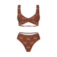 thumbnail image 4 of Daiia Dachshund Dog Puppy Women's Bikini Set Two Piece Swimsuit High Waisted Bikini Adjustable Straps Bikini Perfect for Beach, Pool, and Summer Vacation-Large, 4 of 9